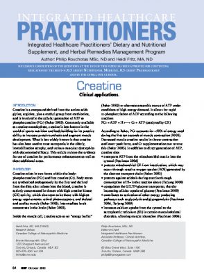 Creatine and musculoskeletal health