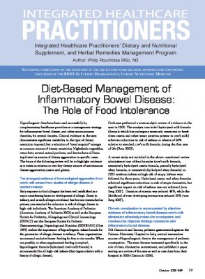 Diet and inflammatory bowel disease