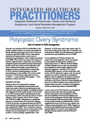 Inositol and PCOS