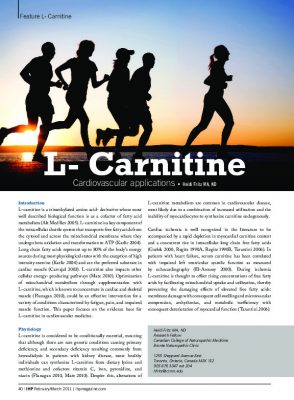 L-carnitine and heart disease