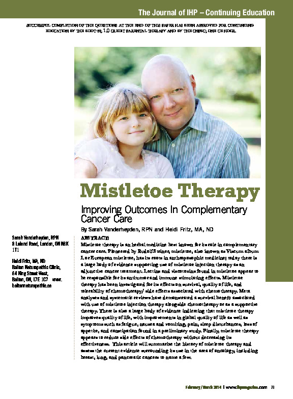 Mistletoe therapy