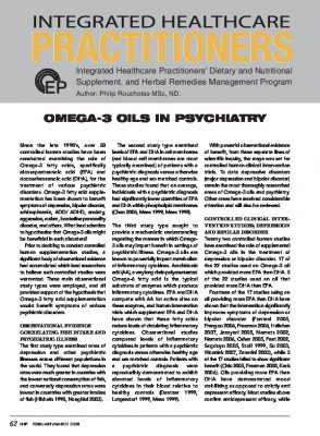 Omega-3 and mental health