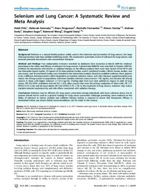 Selenium and lung cancer